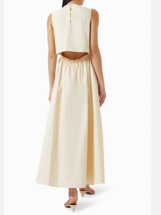 COS Dresses & Skirts - COS Cut-out Maxi Dress in Cotton in Ivory Off White Size 12 A-line dress